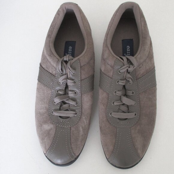 Easy Spirit "Oncue" Womens Taupe Gray Suede Lace-up Fashion Sneaker NWOB - 9M - Picture 3 of 8